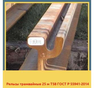 Рельсы трамвайные 25 м Т58 ГОСТ Р 55941-2014 в Семее
